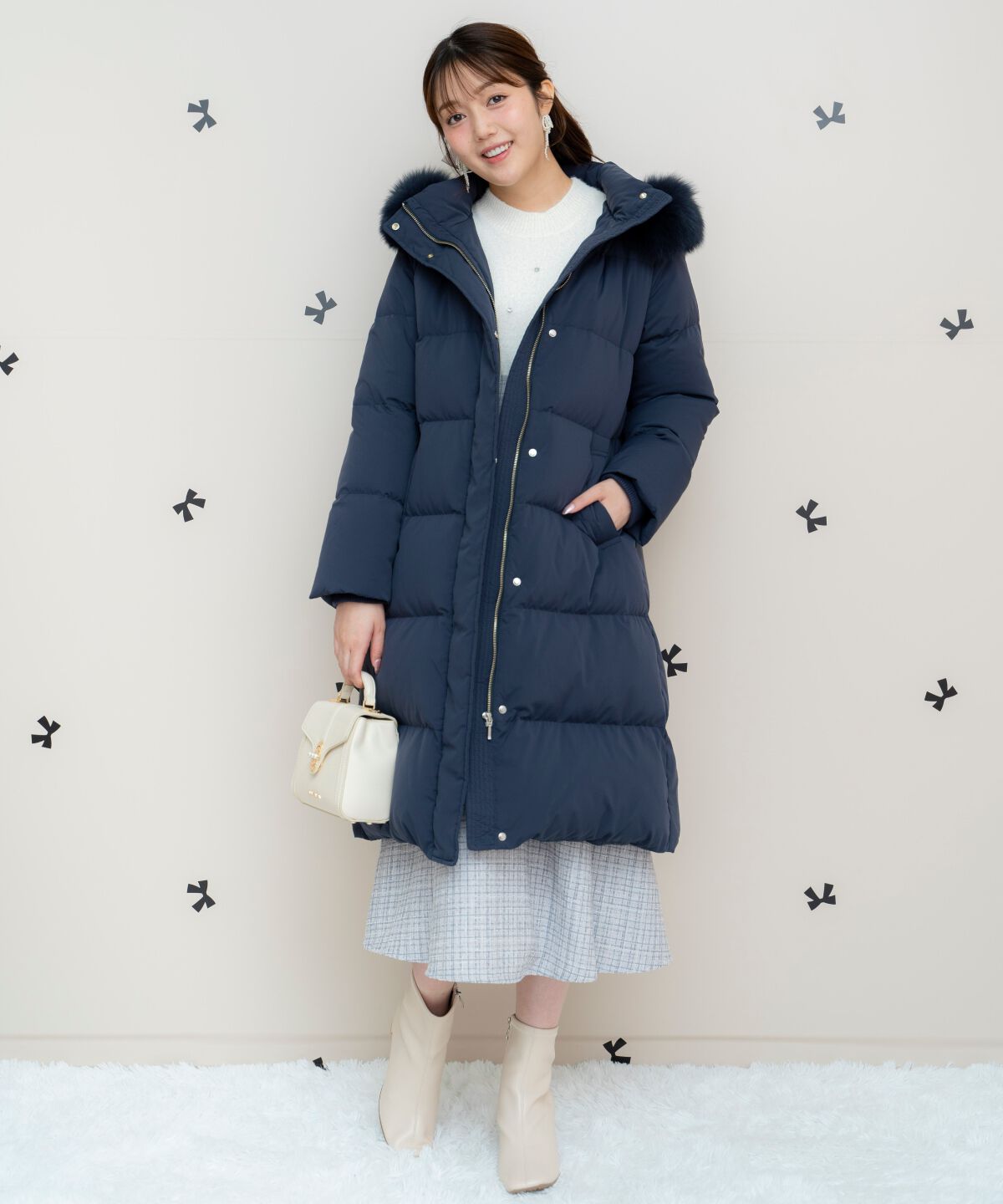 WILLSELECTION「FOXファー付きロングダウン」|ダウン|