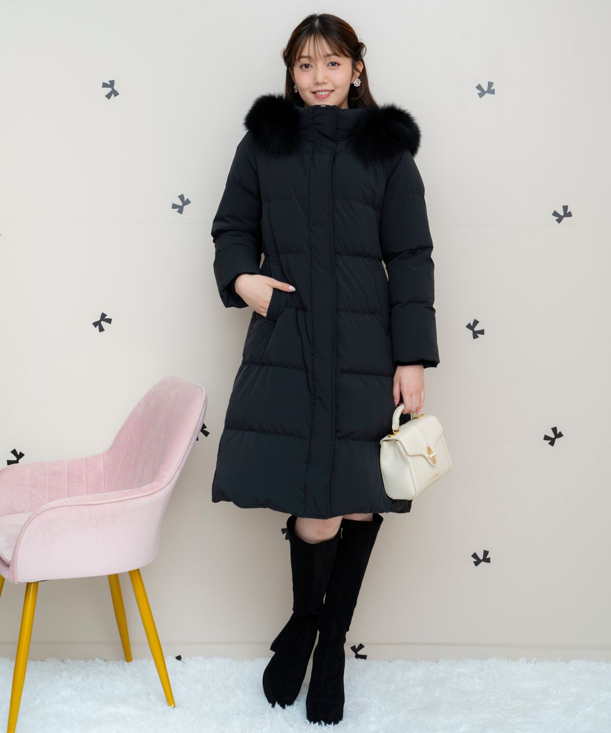 WILLSELECTION「FOXファー付きロングダウン」|ダウン|