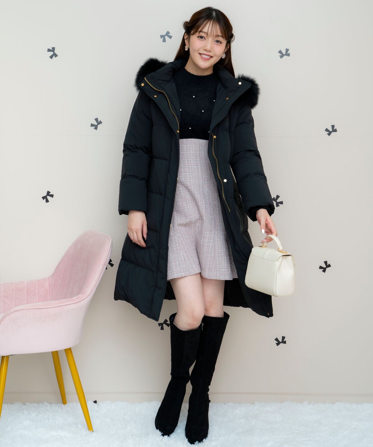 WILLSELECTION「FOXファー付きロングダウン」|ダウン|