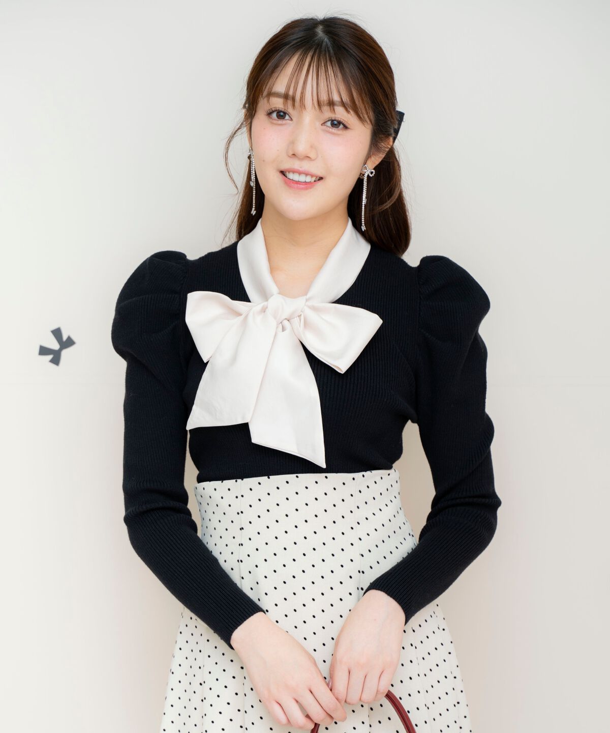 WILLSELECTION「異素材リボンタックスリーブプルオーバー」|ニット・セーター|