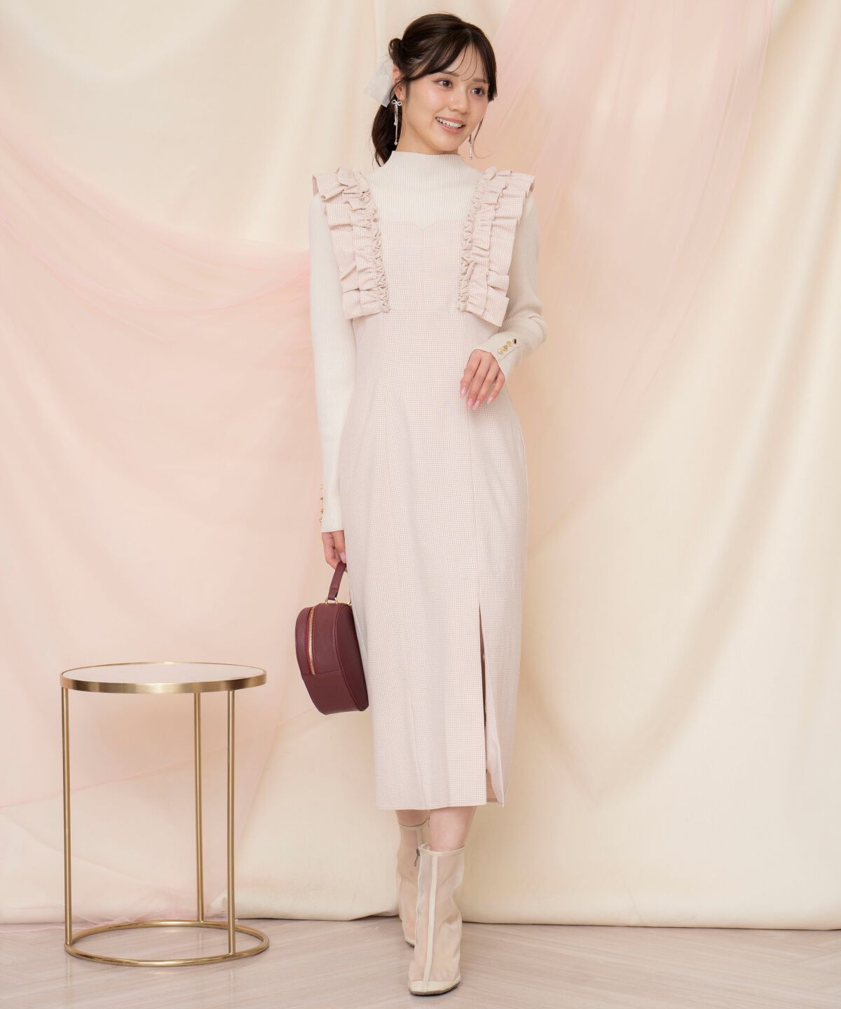 WILLSELECTION「フリルショルダースリットワンピース」|ワンピース|