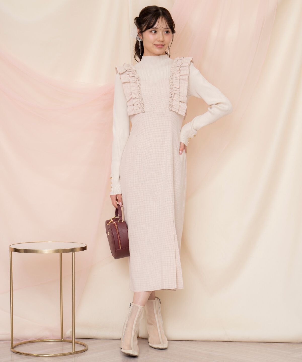 WILLSELECTION「フリルショルダースリットワンピース」|ワンピース|