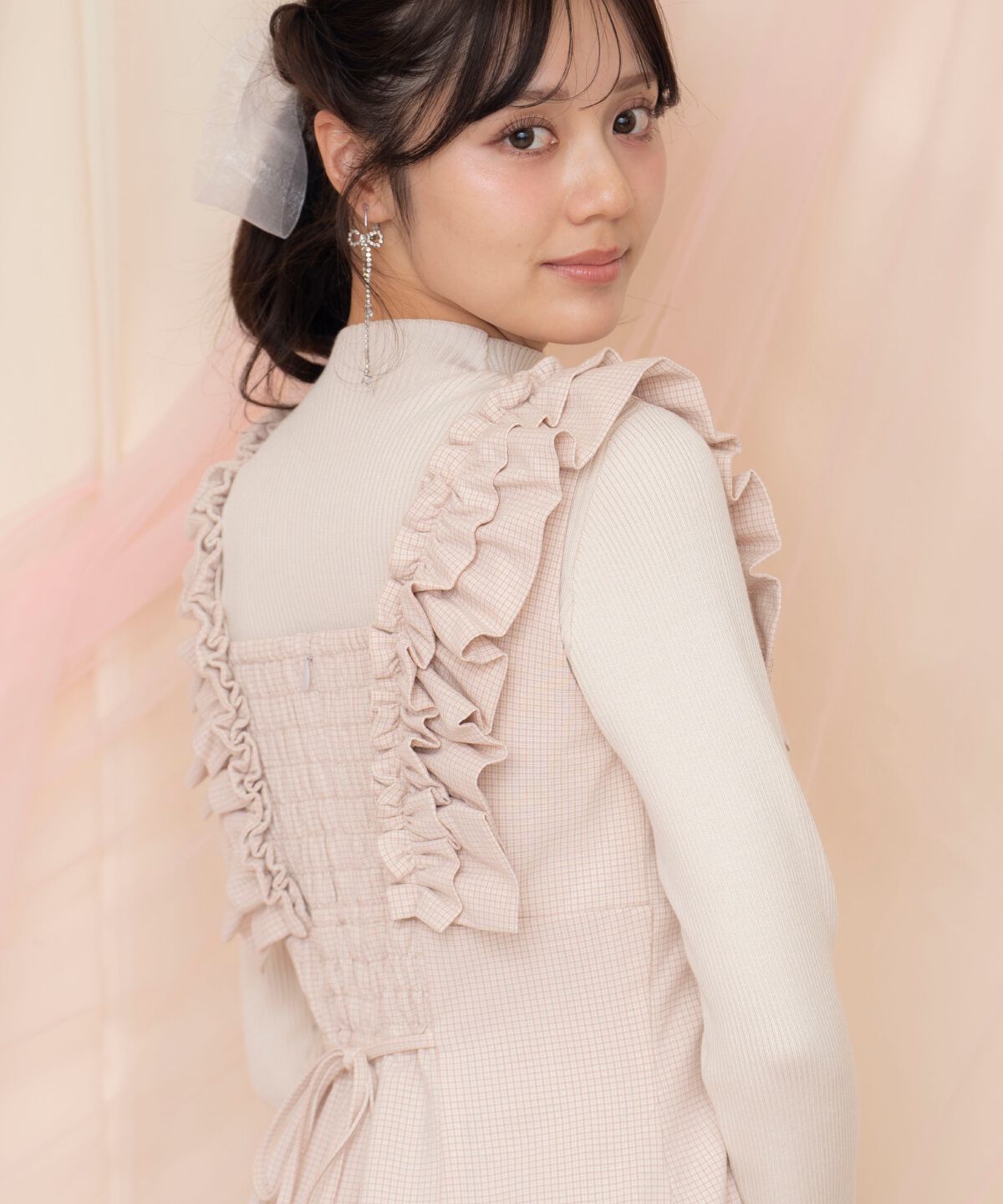 WILLSELECTION「フリルショルダースリットワンピース」|ワンピース|