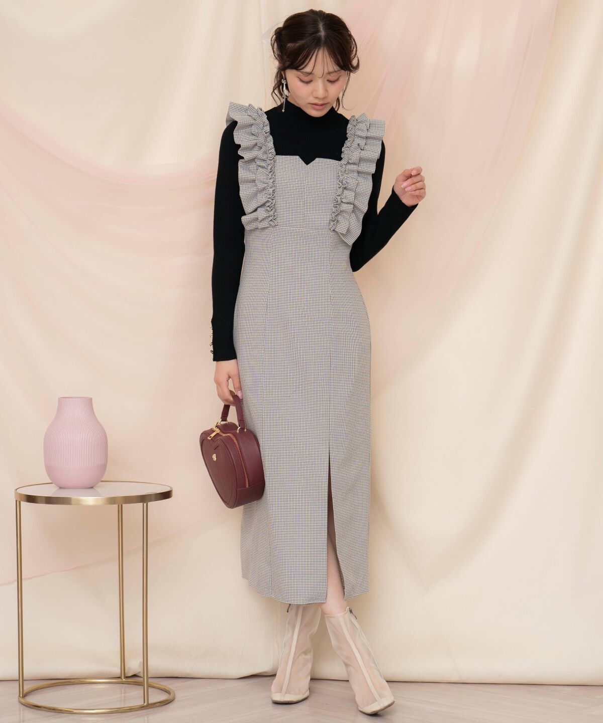 WILLSELECTION「フリルショルダースリットワンピース」|ワンピース|