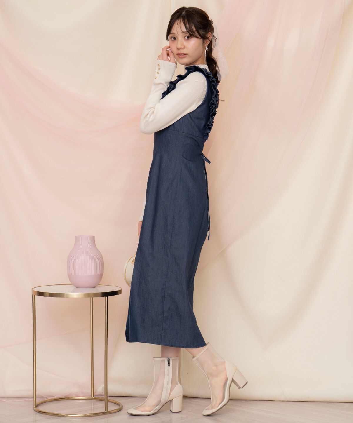 WILLSELECTION「フリルショルダースリットワンピース」|ワンピース|