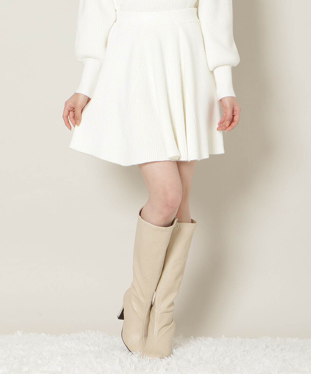 WILLSELECTION「オフタートル&times;スカートニットSETUP」|ワンピース|