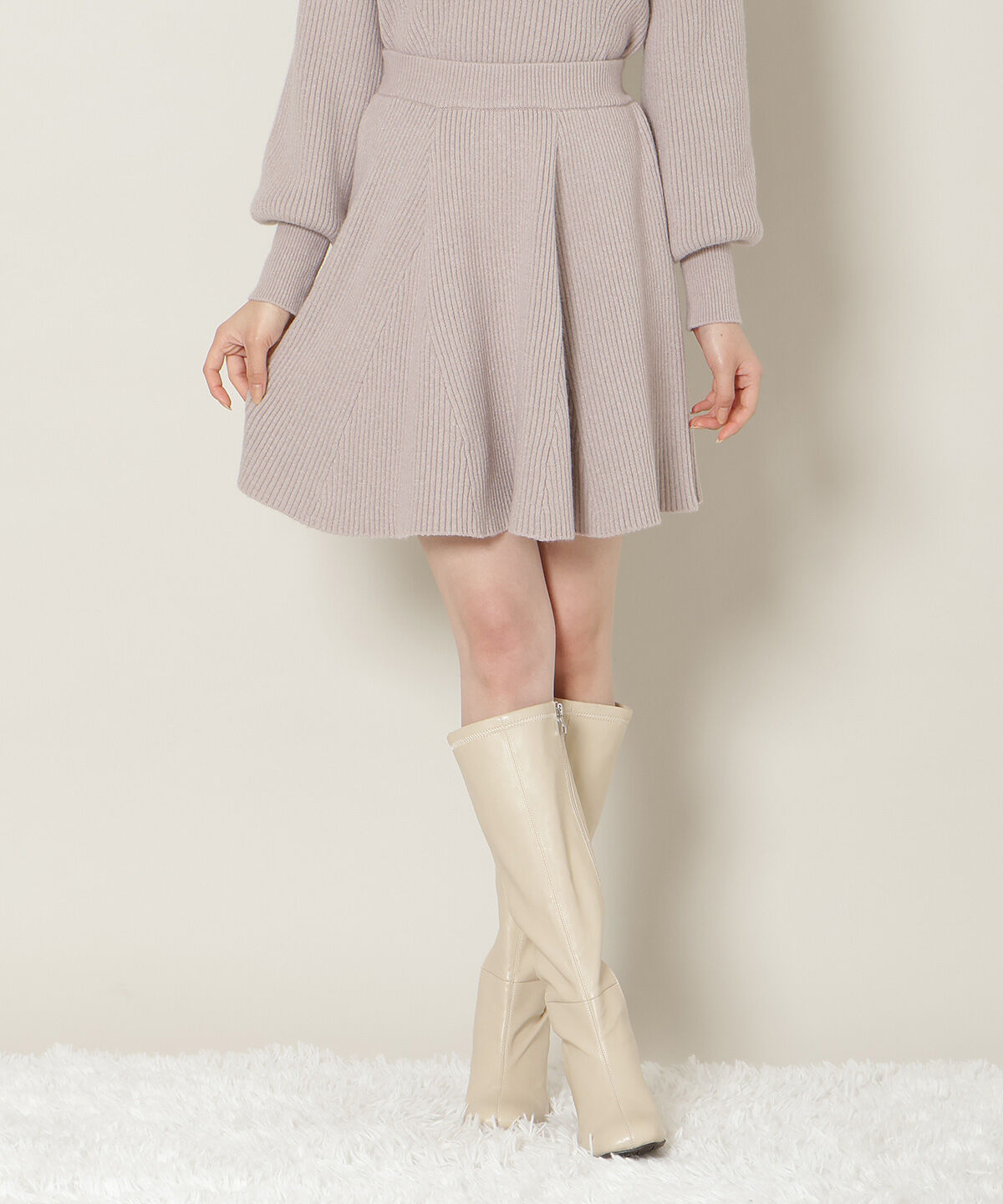 WILLSELECTION「オフタートル&times;スカートニットSETUP」|ワンピース|