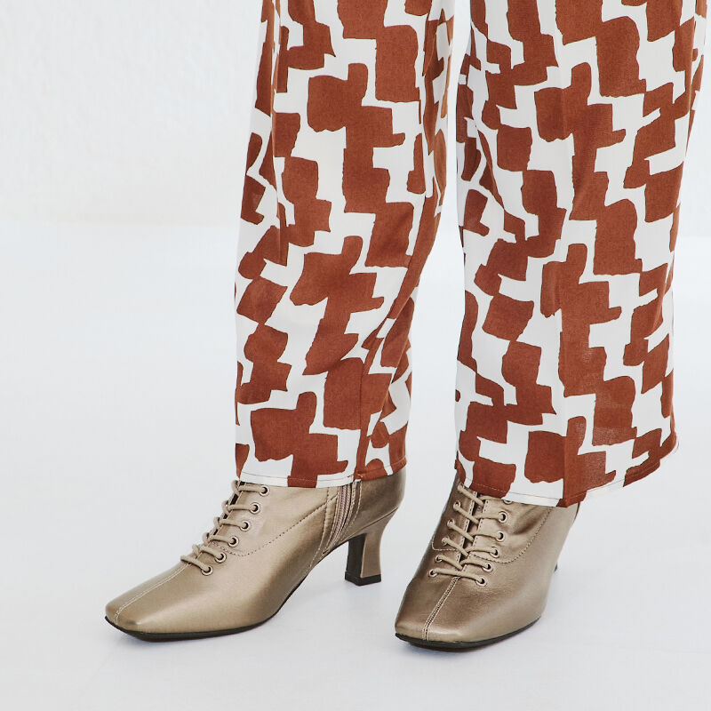 ORiental TRaffic「レースアップストレッチミドルブーツ/21420」|ショートブーツ|