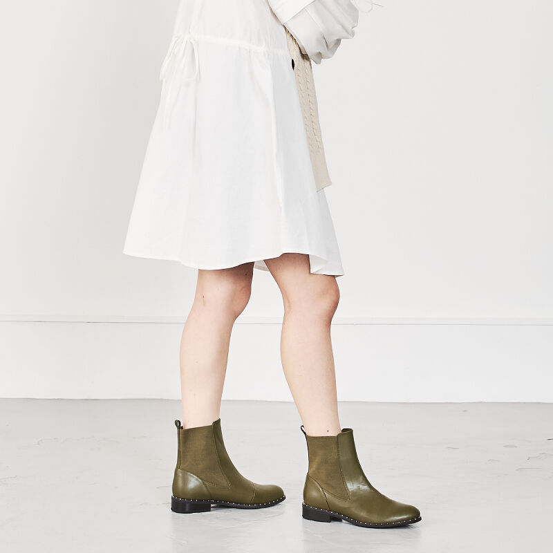 ORiental TRaffic「ソールスタッズサイドゴアブーツ/21423」|ショートブーツ|