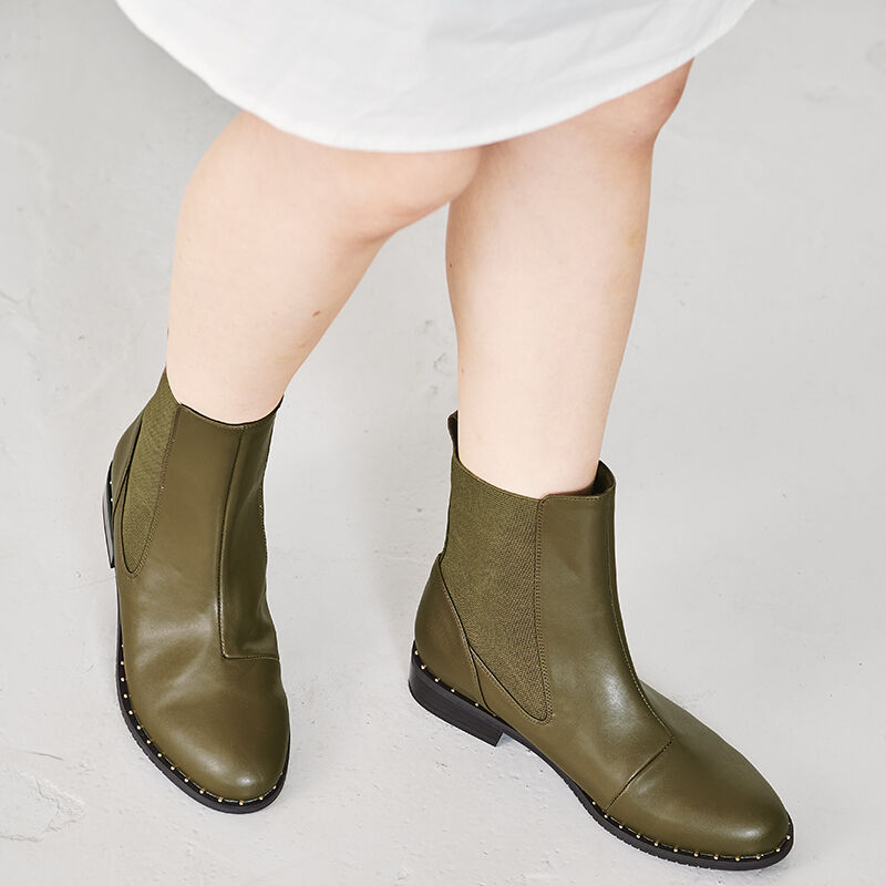 ORiental TRaffic「ソールスタッズサイドゴアブーツ/21423」|ショートブーツ|