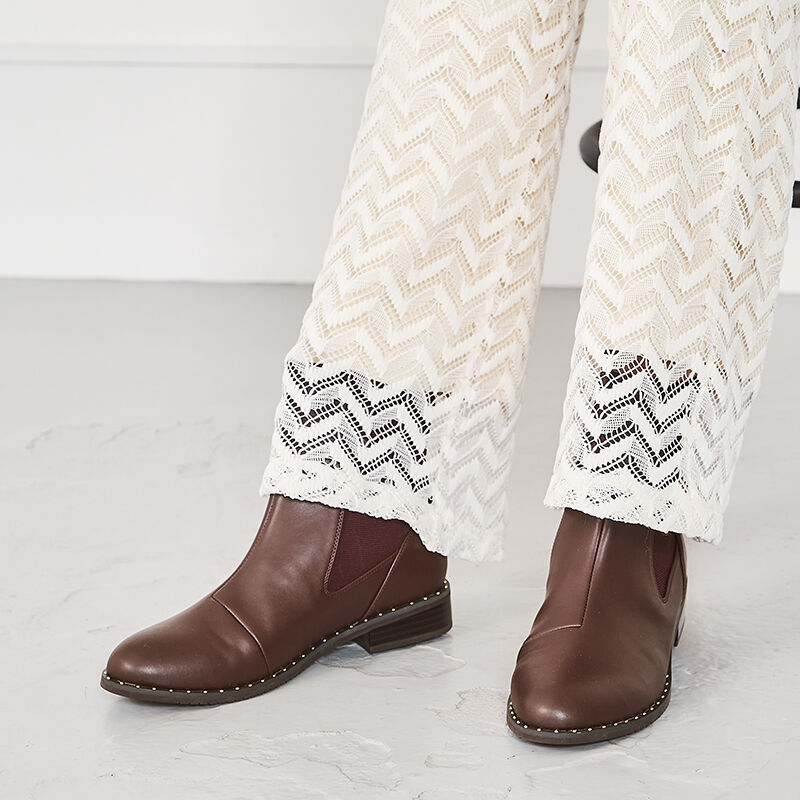 ORiental TRaffic「ソールスタッズサイドゴアブーツ/21423」|ショートブーツ|