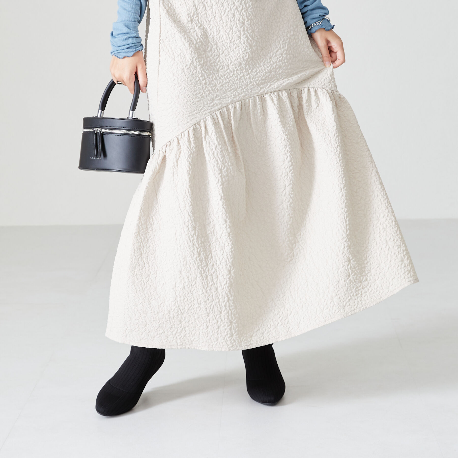 ORiental TRaffic「ポインテッドトゥリブニットブーツ/21427」|ショートブーツ|