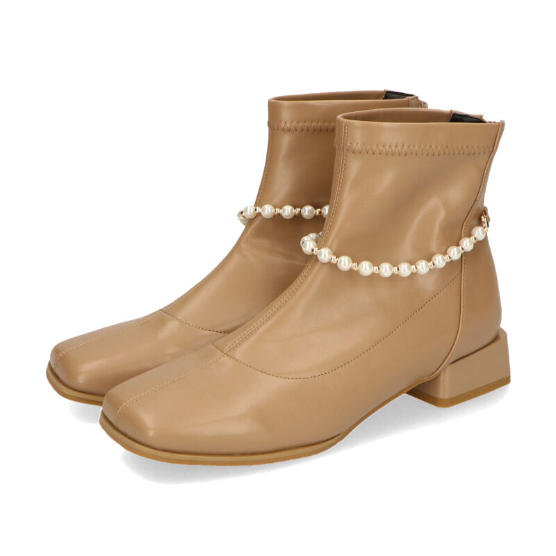 ORiental TRaffic「2wayパールチェーンストレッチブーツ/21418」|ショートブーツ|