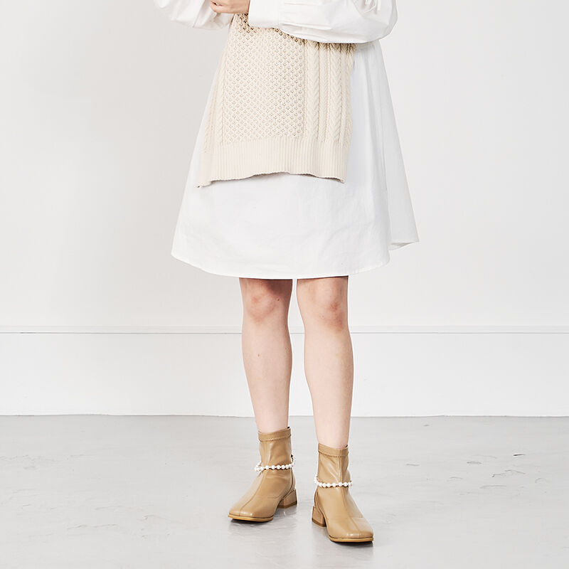 ORiental TRaffic「2wayパールチェーンストレッチブーツ/21418」|ショートブーツ|