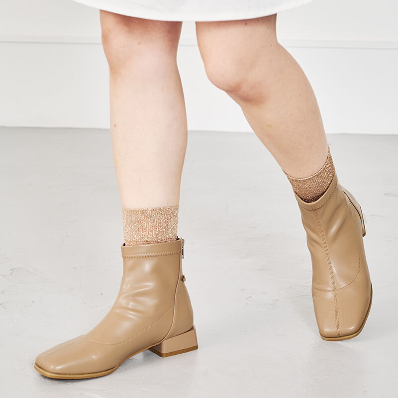 ORiental TRaffic「2wayパールチェーンストレッチブーツ/21418」|ショートブーツ|