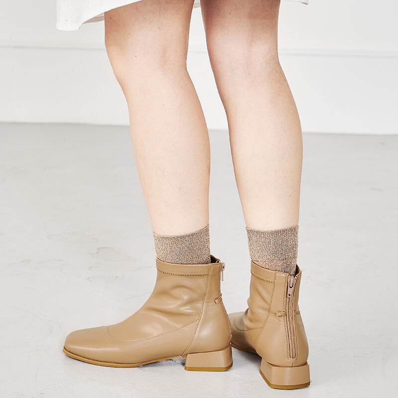 ORiental TRaffic「2wayパールチェーンストレッチブーツ/21418」|ショートブーツ|