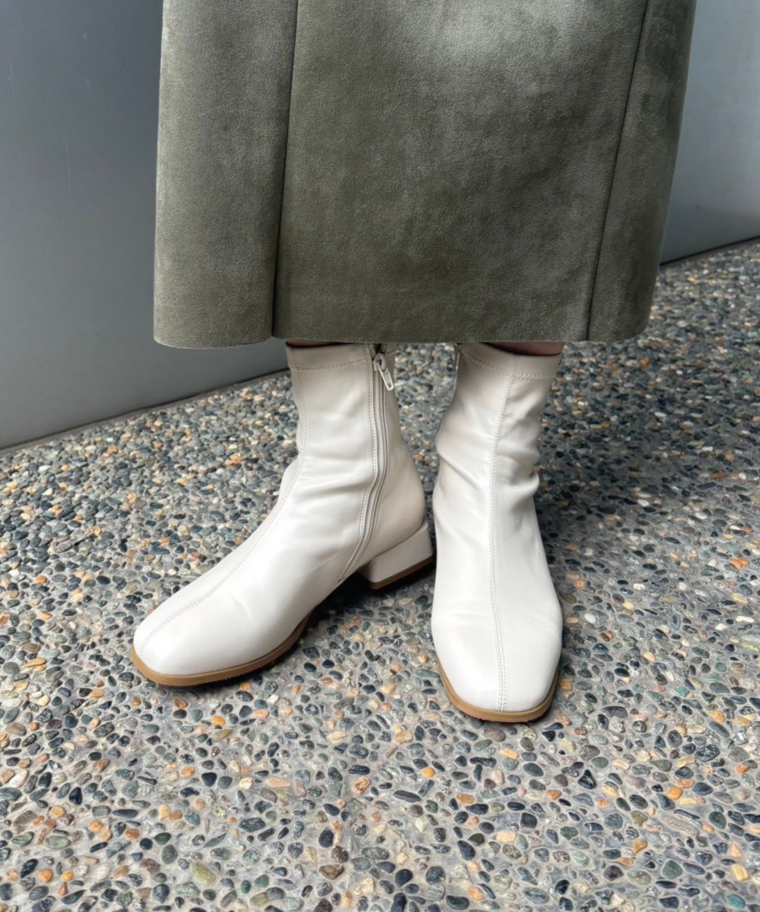 ORiental TRaffic「ストレッチフラットブーツ/31411」|ショートブーツ|WH