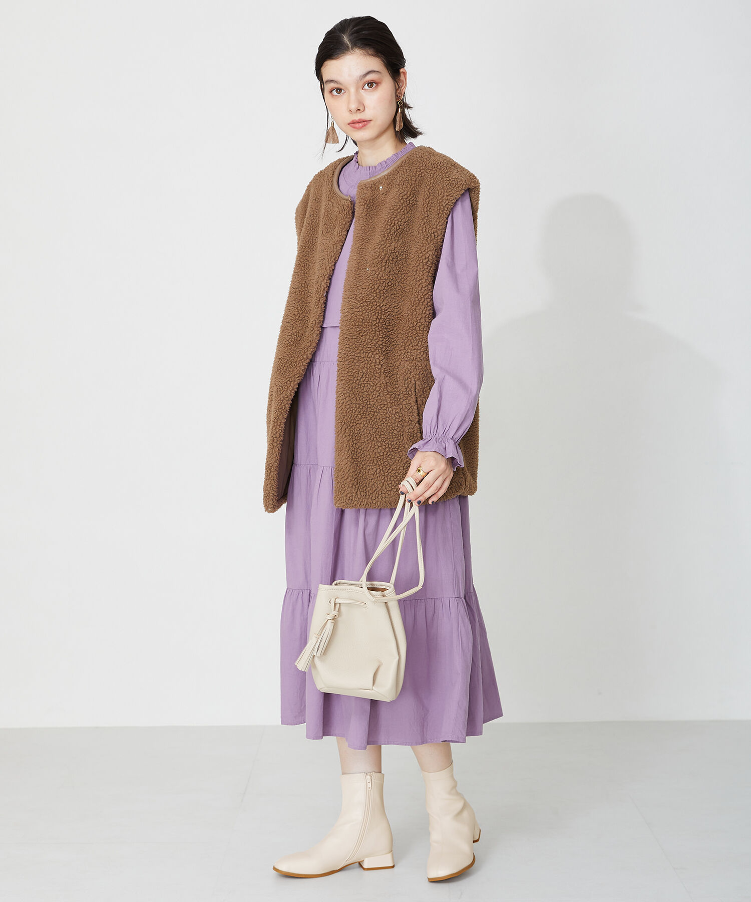 ORiental TRaffic「ストレッチフラットブーツ/31411」|ショートブーツ|