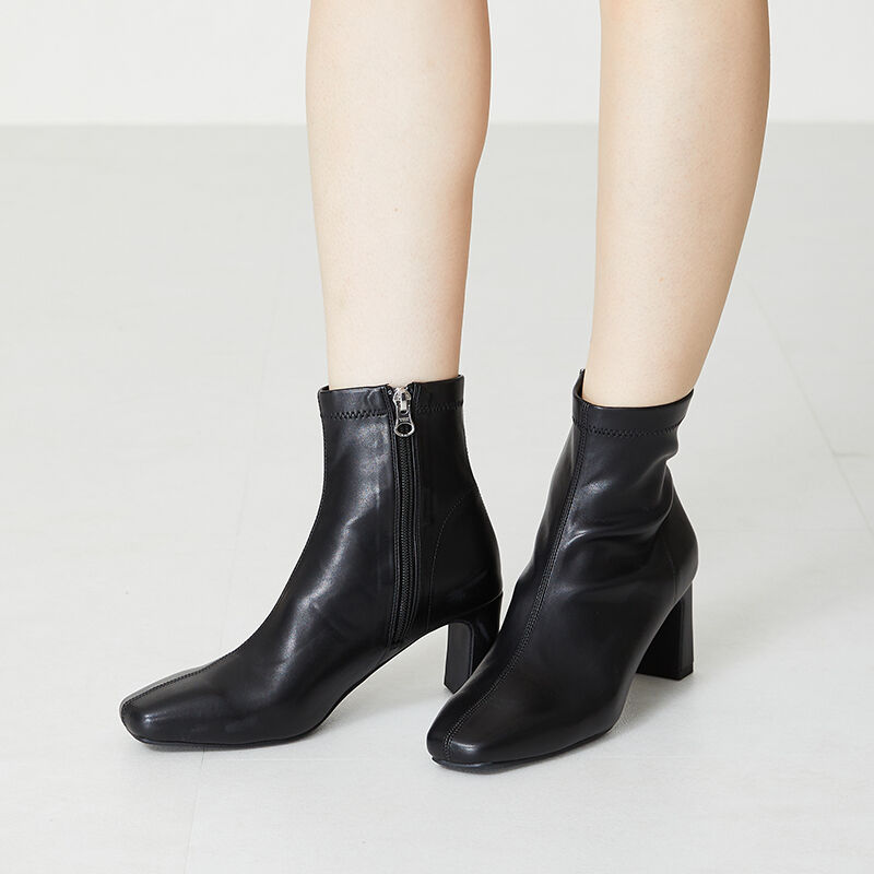 ORiental TRaffic「プレートヒールストレッチブーツ/31405」|ショートブーツ|