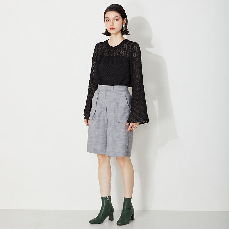 ORiental TRaffic「プレートヒールストレッチブーツ/31405」|ショートブーツ|