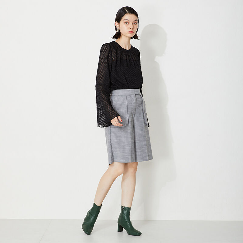 ORiental TRaffic「プレートヒールストレッチブーツ/31405」|ショートブーツ|