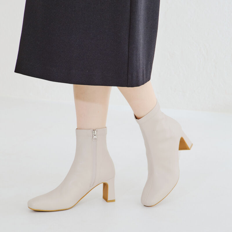 ORiental TRaffic「プレートヒールストレッチブーツ/31405」|ショートブーツ|