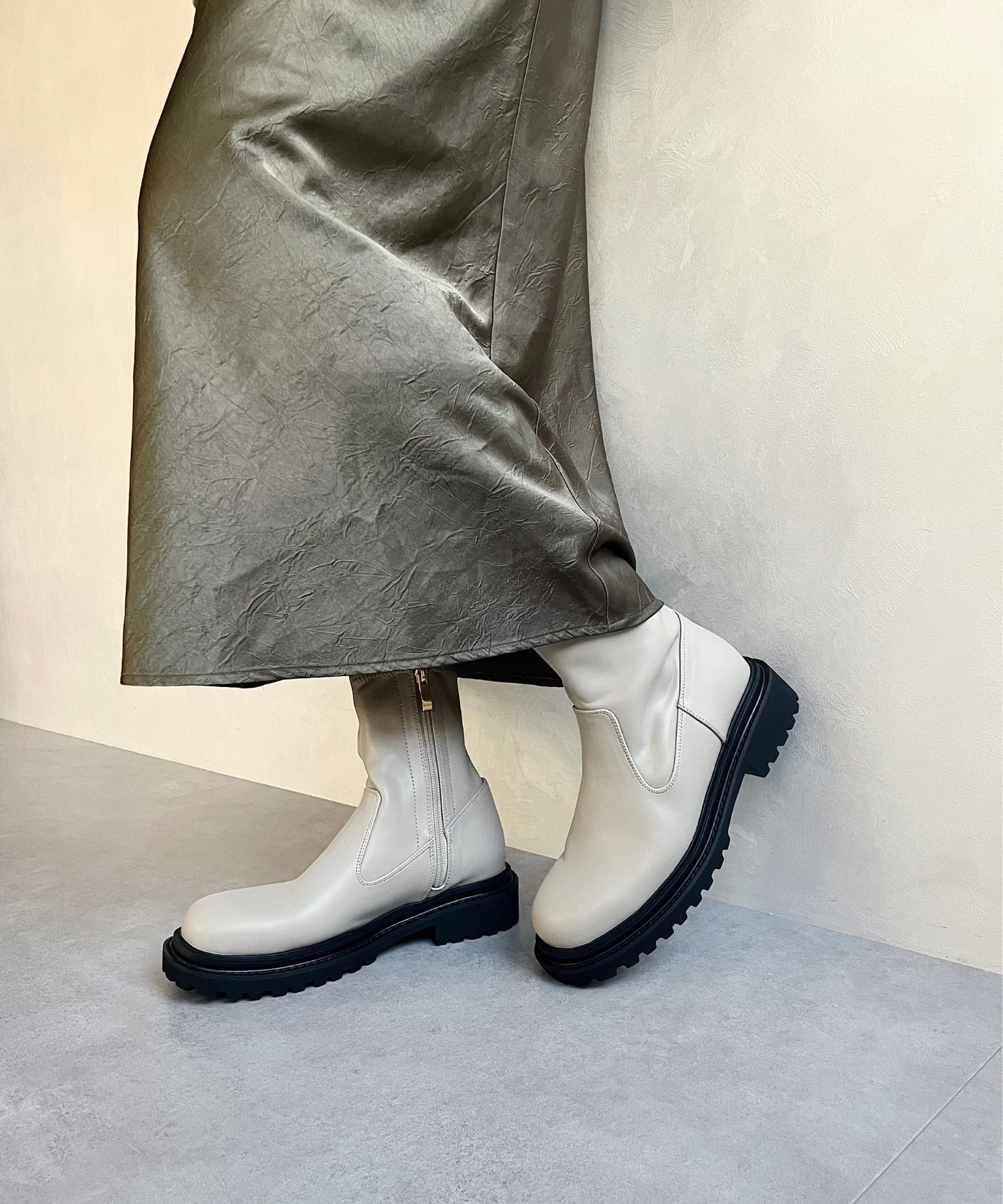 ORiental TRaffic「タンクソールストレッチブーツ/31414」|ショートブーツ|