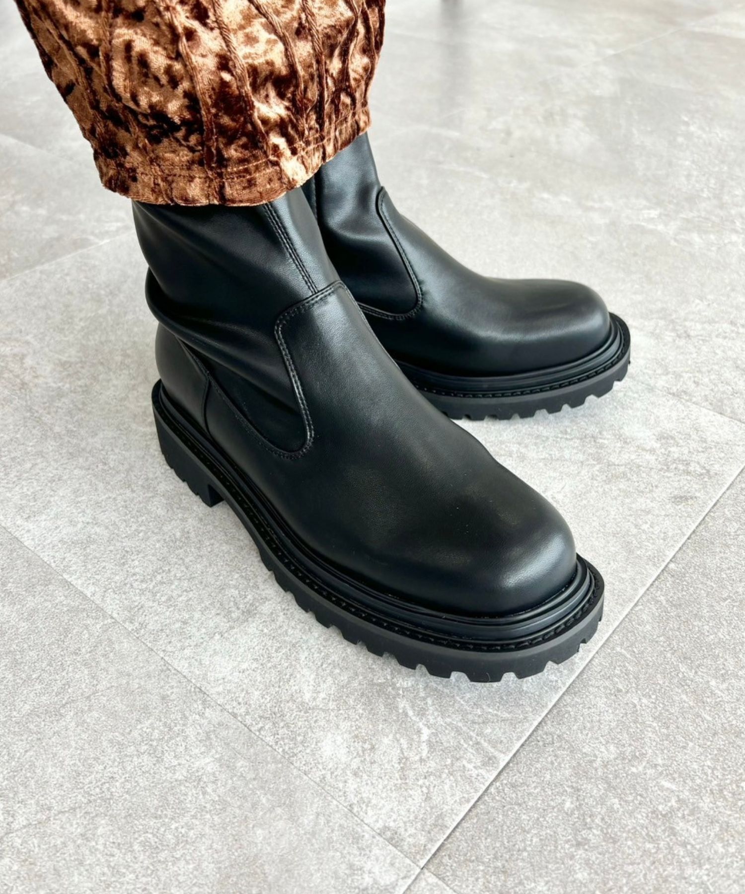 ORiental TRaffic「タンクソールストレッチブーツ/31414」|ショートブーツ|