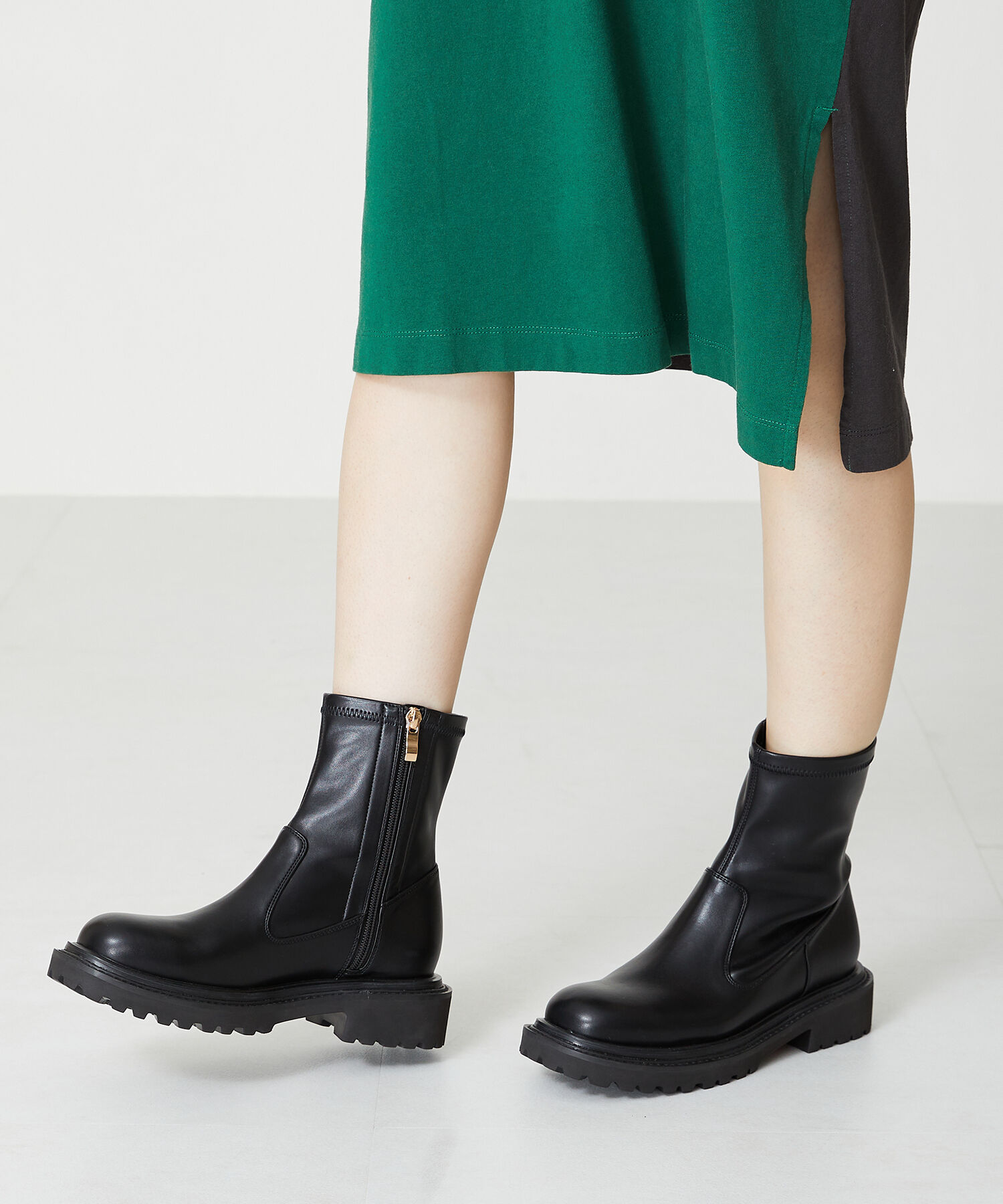 ORiental TRaffic「タンクソールストレッチブーツ/31414」|ショートブーツ|