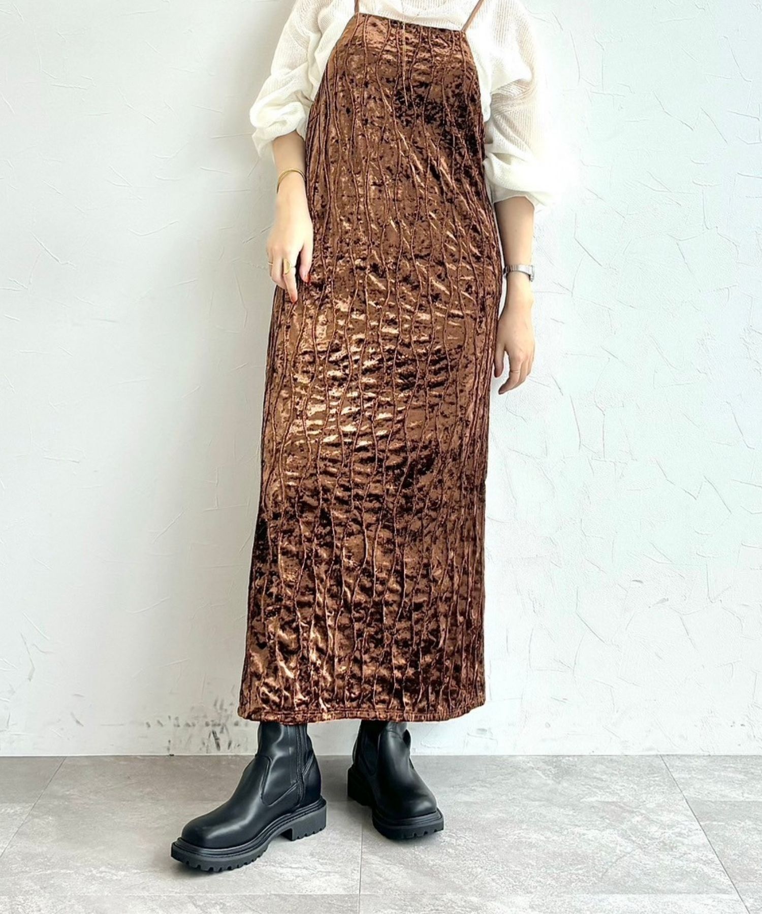 ORiental TRaffic「タンクソールストレッチブーツ/31414」|ショートブーツ|