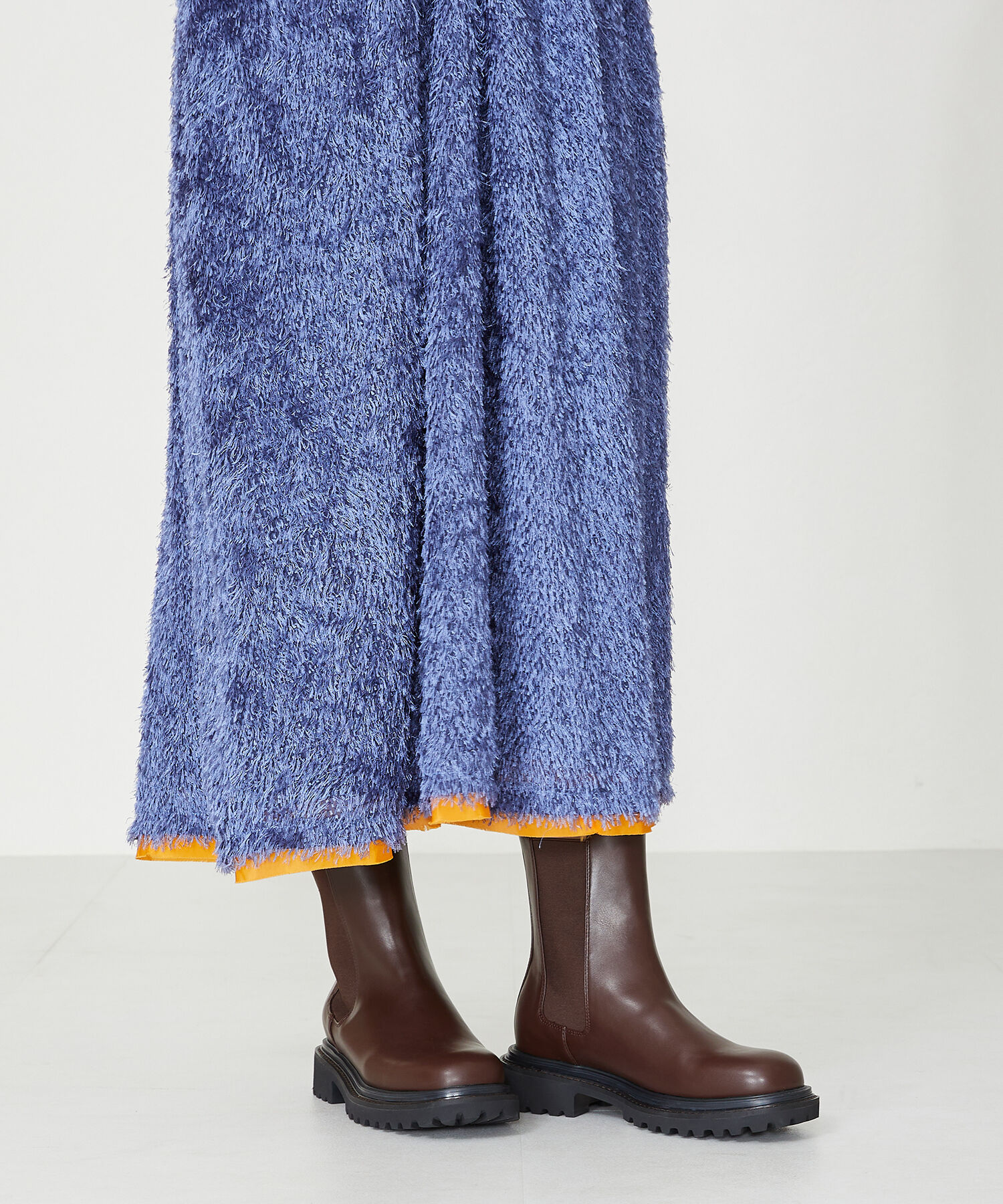 ORiental TRaffic「スクエアトゥチェルシーブーツ/31410」|ショートブーツ|BROWN