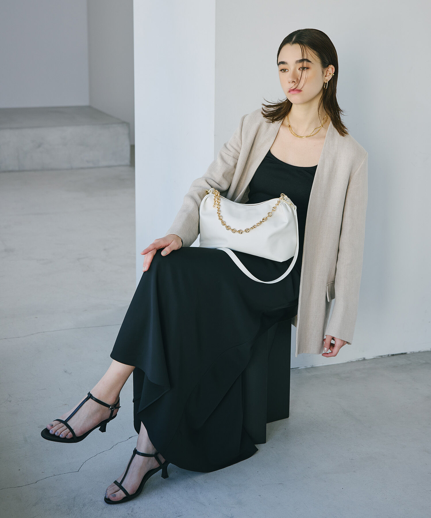 TOPKAPI TREASURE「【TREASURE TOPKAPI】スムース レザー チェーン付き ショルダー バッグ」|ショルダー・メッセンジャー|