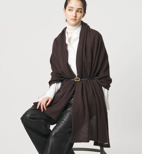 UNITED ARROWS「カシミヤ ニット ストール」|ストール|DK.BROWN