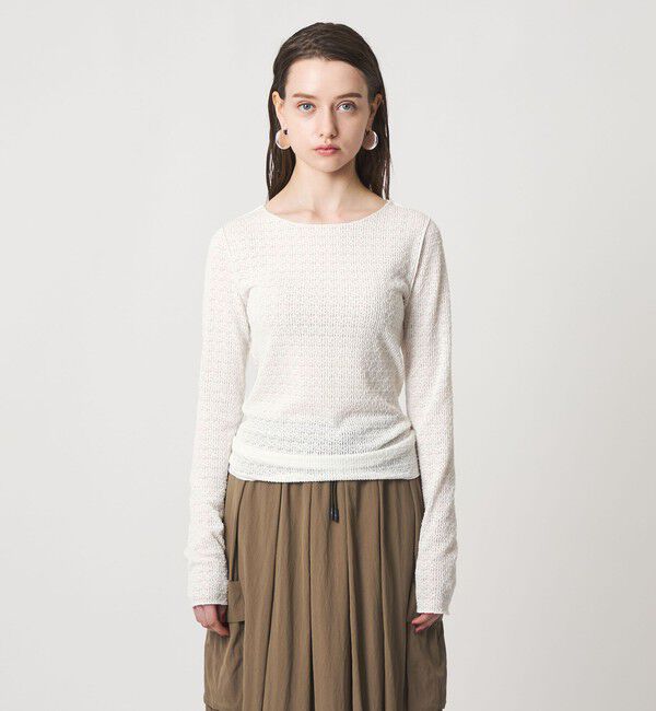 ASTRAET「＜ASTRAET＞レース クルーネックカットソー」|Tシャツ・カットソー|