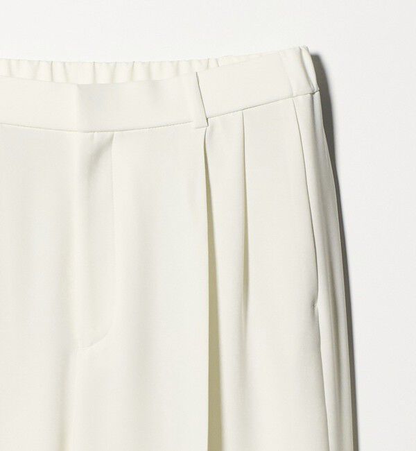 UNITED ARROWS「P 2タック ワイドパンツ WHITE ‐ウォッシャブル‐」|スラックス|
