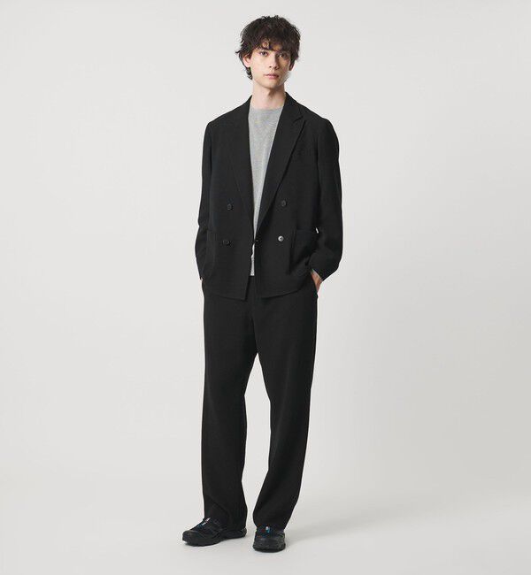 UNITED ARROWS「ポリエステルサブレ オーディナリー ダブル 4ボタン ジャケット」|テーラードジャケット|