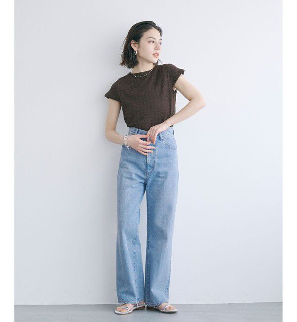 EMMEL REFINES「＜EMMEL REFINES＞EM センタープレス ストレート デニム/ パンツ」|デニム|