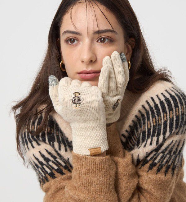 UNITED ARROWS green label relaxing「【別注】＜INFIELDER DESIGN＞ベアー グローブ 手袋  タッチパネル対応」|手袋|