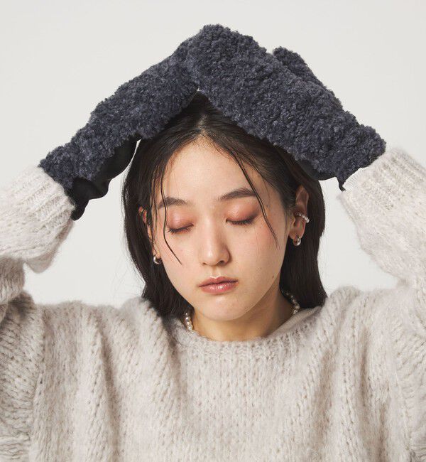 UNITED ARROWS green label relaxing「スリット ボア ミトン / 手袋」|手袋|