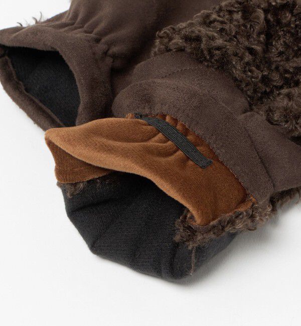 UNITED ARROWS green label relaxing「スリット ボア ミトン / 手袋」|手袋|