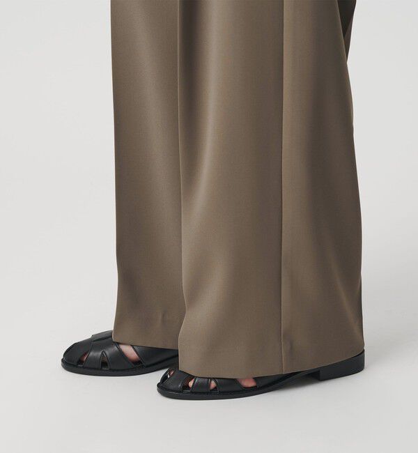 BEAUTY&YOUTH UNITED ARROWS「【WEB限定 Wardrobe DAILY MINIMAL】ダブルクロス タックワイドストレートパンツ -ウォッシャブル-」|スラックス|