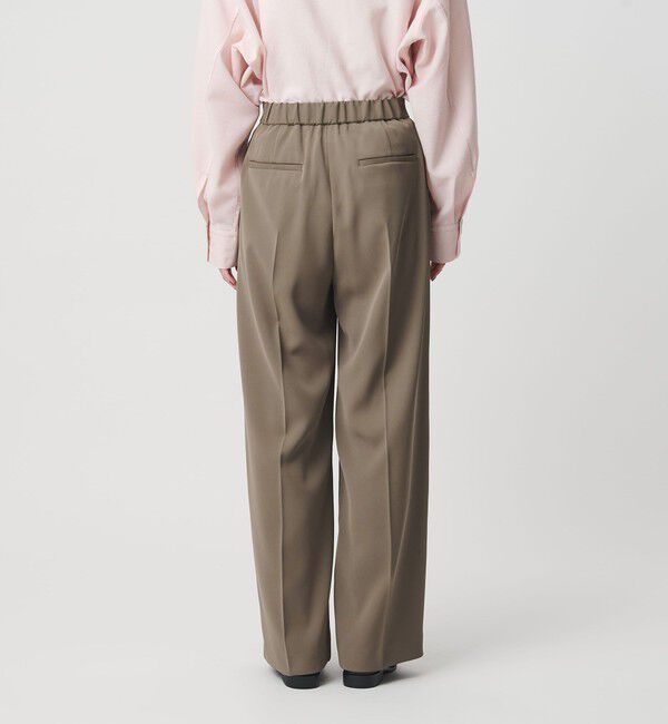 BEAUTY&YOUTH UNITED ARROWS「【WEB限定 Wardrobe DAILY MINIMAL】ダブルクロス タックワイドストレートパンツ -ウォッシャブル-」|スラックス|