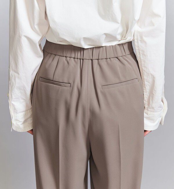 BEAUTY&YOUTH UNITED ARROWS「【WEB限定 Wardrobe DAILY MINIMAL】ダブルクロス タックワイドストレートパンツ -ウォッシャブル-」|スラックス|