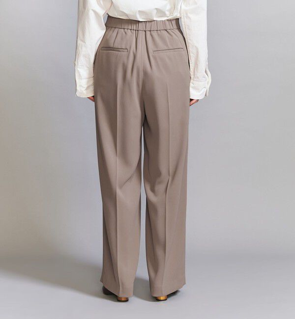 BEAUTY&YOUTH UNITED ARROWS「【WEB限定 Wardrobe DAILY MINIMAL】ダブルクロス タックワイドストレートパンツ -ウォッシャブル-」|スラックス|