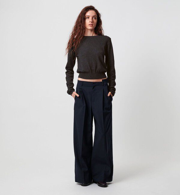 ATTISESSION「＜ATTISESSION＞ショート プルオーバー トップス」|ニット・セーター|DK.GRAY