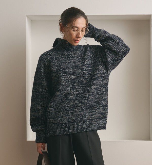 BEAUTY&YOUTH UNITED ARROWS「ミックスカラー ラメ タートルネック ニットプルオーバー」|ニット・セーター|