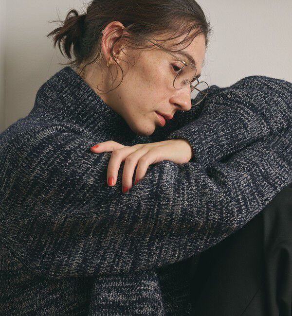 BEAUTY&YOUTH UNITED ARROWS「ミックスカラー ラメ タートルネック ニットプルオーバー」|ニット・セーター|