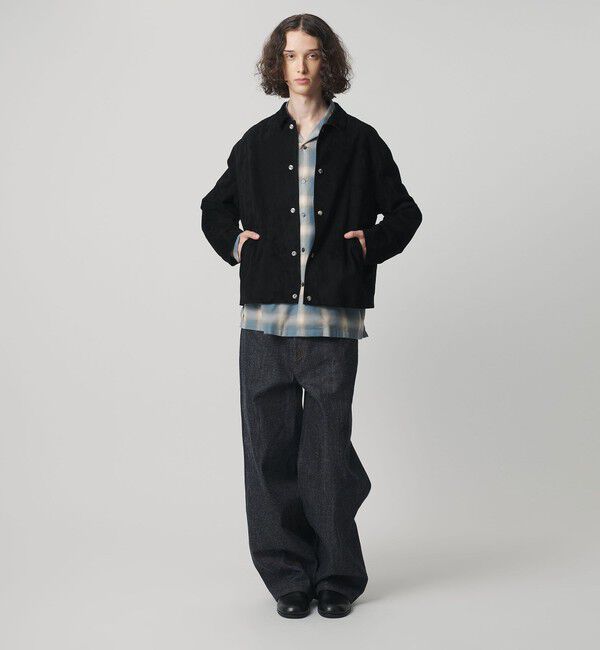 MONKEY TIME「リジッド ネップ デニム バギー パンツ」|チノ|