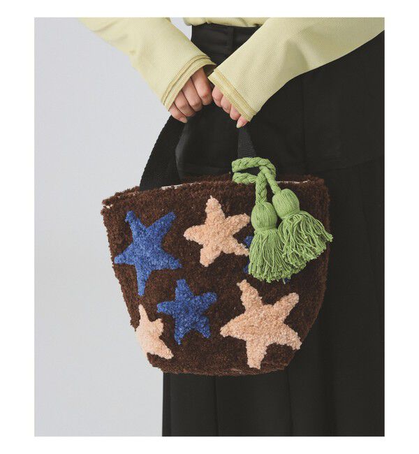 Ray BEAMS 「【別注】Lilas Campbell / スター トートバッグ」|トートバッグ|BROWN