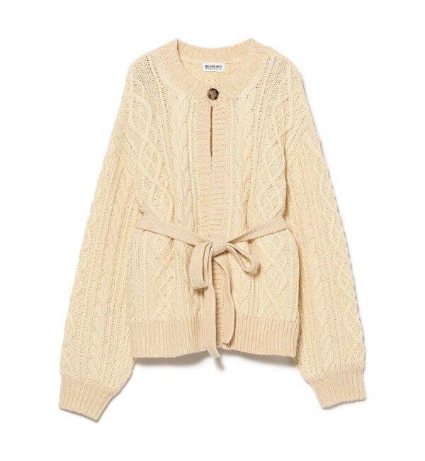 BEAMSBOY「3ゲージ 2トーン アラン カーディガン」|ニット・セーター|